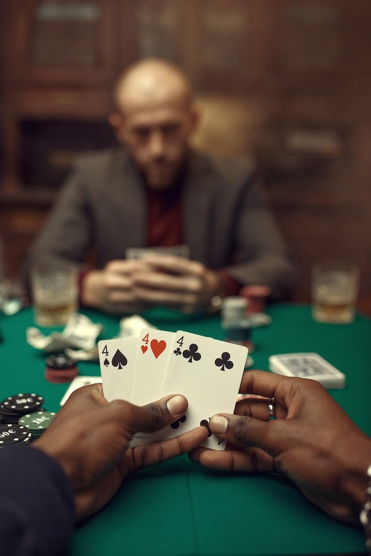 Live-dealer blackjack table with multi-camera feed